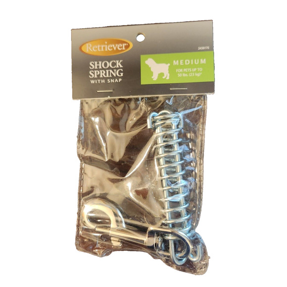 Retriever Shock Spring W/ Snap For Tie Out Chain Medium Pets - Picture 1 of 2